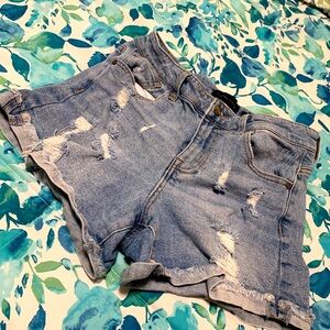 Blue denim Kendall & Kylie shorts